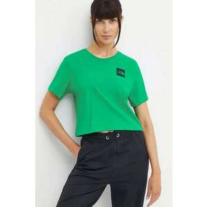 The North Face tricou din bumbac femei, culoarea verde, NF0A87NBPO81 imagine