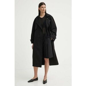 AERON trenci din bumbac PIPPA culoarea negru, de tranzitie, oversize, AW24RSCO114473 imagine