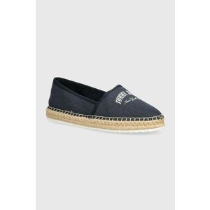 Tommy Jeans espadrile TJW VARSITY ESPADRILLE culoarea albastru marin, EN0EN02470 imagine