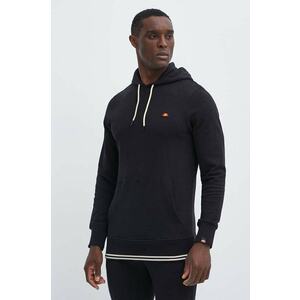Ellesse hanorac de bumbac Koda OH Hoody barbati, culoarea negru, cu glugă, neted, SHR16446 imagine