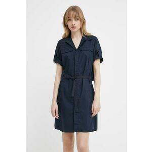 G-Star rochie din bumbac culoarea bleumarin, mini, evazată imagine