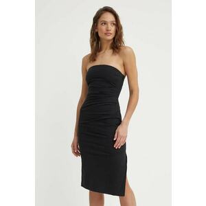 Sisley rochie culoarea negru, mini, mulată imagine