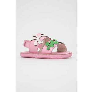 Camper sandale din piele pentru copii culoarea roz imagine