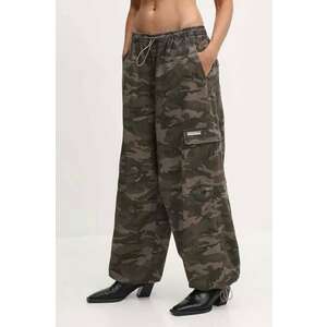 Miss Sixty pantaloni de bumbac 6L2PJ2080000 PJ2080 culoarea verde, fason cargo, high waist, 6L2PJ2080000 imagine