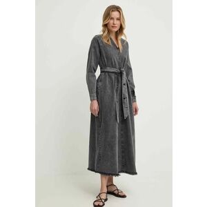 Answear Lab rochie din denim culoarea gri, maxi, oversize imagine