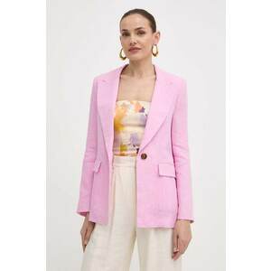Marella sacou de in culoarea roz, un singur rand de nasturi, neted, 2413041094200 imagine