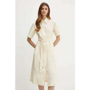 MAX&Co. rochie din bumbac culoarea bej, mini, evazată, 2416221174200 imagine