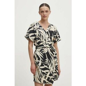 Answear Lab rochie din bumbac culoarea negru, mini, evazată imagine