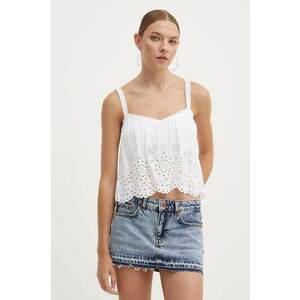 Hollister Co. top femei, culoarea alb imagine