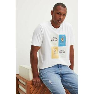 Medicine tricou barbati, culoarea alb, cu imprimeu imagine