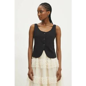 Answear Lab vesta culoarea negru, un singur rand de nasturi imagine
