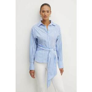 Weekend Max Mara camasa din bumbac femei, cu guler clasic, relaxed, 2425116071600 imagine