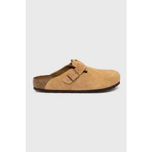 Birkenstock papuci din piele Boston culoarea bej, 1026181 imagine
