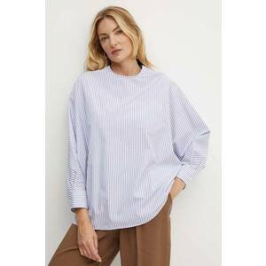 Weekend Max Mara bluza din bumbac femei, culoarea albastru marin, modelator, 2425116101600 imagine