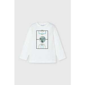Mayoral longsleeve din bumbac pentru copii culoarea bej, cu imprimeu, 4044 imagine