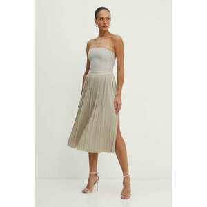 Marella fusta culoarea bej, midi, evazati, 2423306021200 imagine