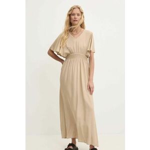 Answear Lab rochie culoarea bej, maxi, evazată imagine