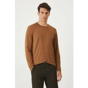 Medicine longsleeve barbati, culoarea maro, neted imagine