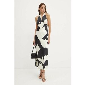 Bardot rochie CITRON culoarea bej, maxi, evazată, 59317DB imagine