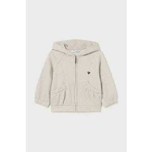 Mayoral bluza bebe culoarea bej, cu glugă, neted, 2485 imagine