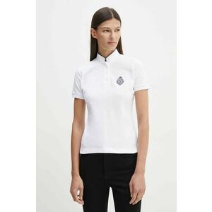 The Kooples polo de bumbac culoarea alb, FPOC29010K imagine