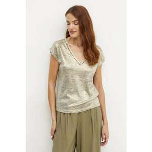 Morgan tricou DAYA1 femei, culoarea auriu, DAYA1 imagine