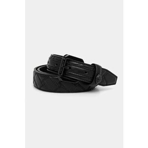 Kurt Geiger London curea de piele KENSINGTON femei, culoarea negru, 760209109 imagine