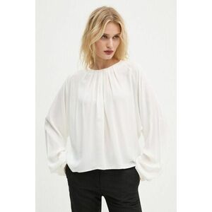 Drykorn bluza din amestec de matase culoarea alb, neted, 130048 87542 imagine
