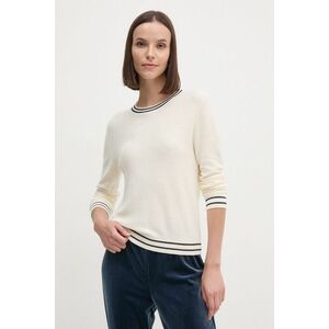 United Colors of Benetton pulover din amestec de mătase culoarea bej, light, 1SMYE10B8 imagine