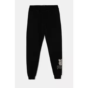 Puma pantaloni de trening pentru copii ESS+ TROPICAT Sweatpants culoarea negru, cu imprimeu, 681829 imagine