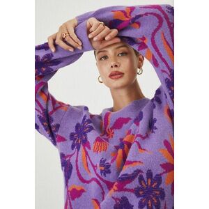 Medicine pulover femei, culoarea violet, călduros imagine