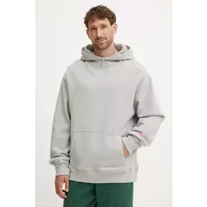 ZADIG&VOLTAIRE hanorac de bumbac barbati, culoarea gri, cu glugă, cu imprimeu, JMSS00259 imagine
