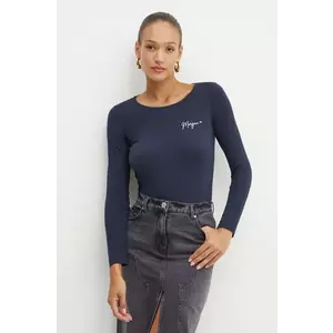 Morgan longsleeve TMATEO femei, culoarea albastru marin, TMATEO imagine