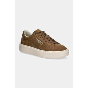 Karl Lagerfeld sneakers din piele MAXI KUP culoarea maro, KL52218 imagine