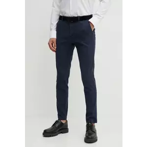 BOSS pantaloni barbati, culoarea albastru marin, mulata, 50485788 imagine