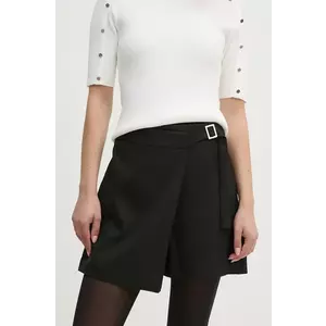 Artigli fustă-pantalon culoarea negru, uni, high waist, ACSH000394 imagine