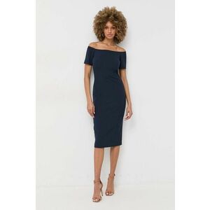 Nissa rochie culoarea bleumarin, mini, dreaptă imagine