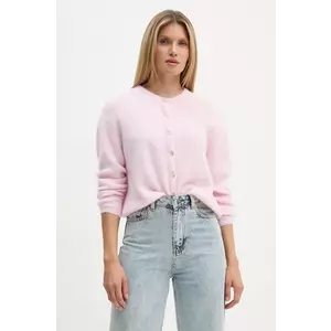 American Vintage cardigan din lana culoarea roz, light, VITO19EH24 imagine