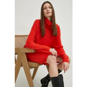 Answear Lab rochie culoarea portocaliu, mini, oversize imagine