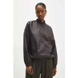 Answear Lab geaca femei, culoarea maro, de tranzitie, oversize imagine
