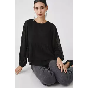 Medicine bluza femei, culoarea negru, cu imprimeu imagine