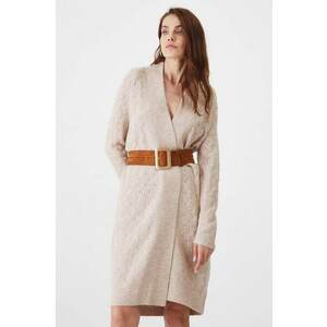 Medicine cardigan femei, culoarea bej, călduros imagine