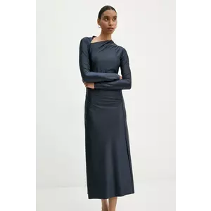 Day Birger et Mikkelsen rochie Lori - Glossy Stretch culoarea bleumarin, maxi, mulată, DAY65243441 imagine