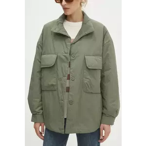 Answear Lab geaca femei, culoarea verde, de tranzitie, oversize imagine