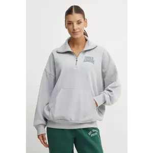 Under Armour bluza Icon HWT Terry femei, culoarea gri, cu imprimeu, 1386495 imagine