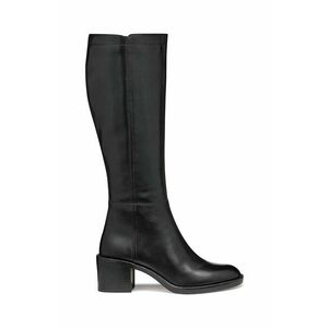 Geox ghete de piele D SERILDA 60 femei, culoarea negru, cu toc drept, D46XXA 00043 C9999 imagine