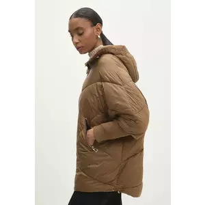 Answear Lab geaca femei, culoarea maro, de iarna, oversize imagine