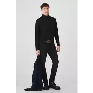 Medicine longsleeve barbati, culoarea negru, neted imagine
