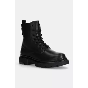 G-Star bocanci de piele Kafey femei, culoarea negru, cu toc plat, GR113023BW imagine