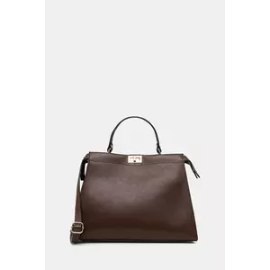 Answear Lab poseta de piele culoarea maro imagine